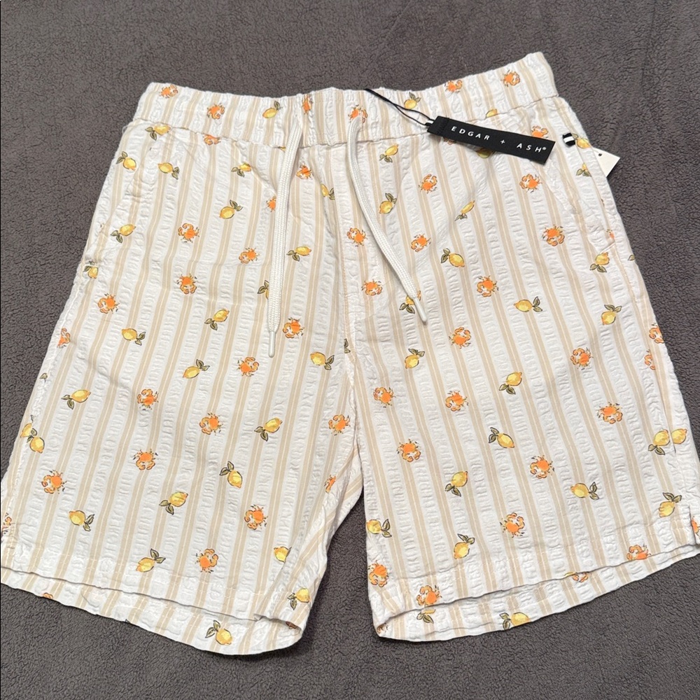 Men’s beach shorts Edgar + Ash Stripe design size small